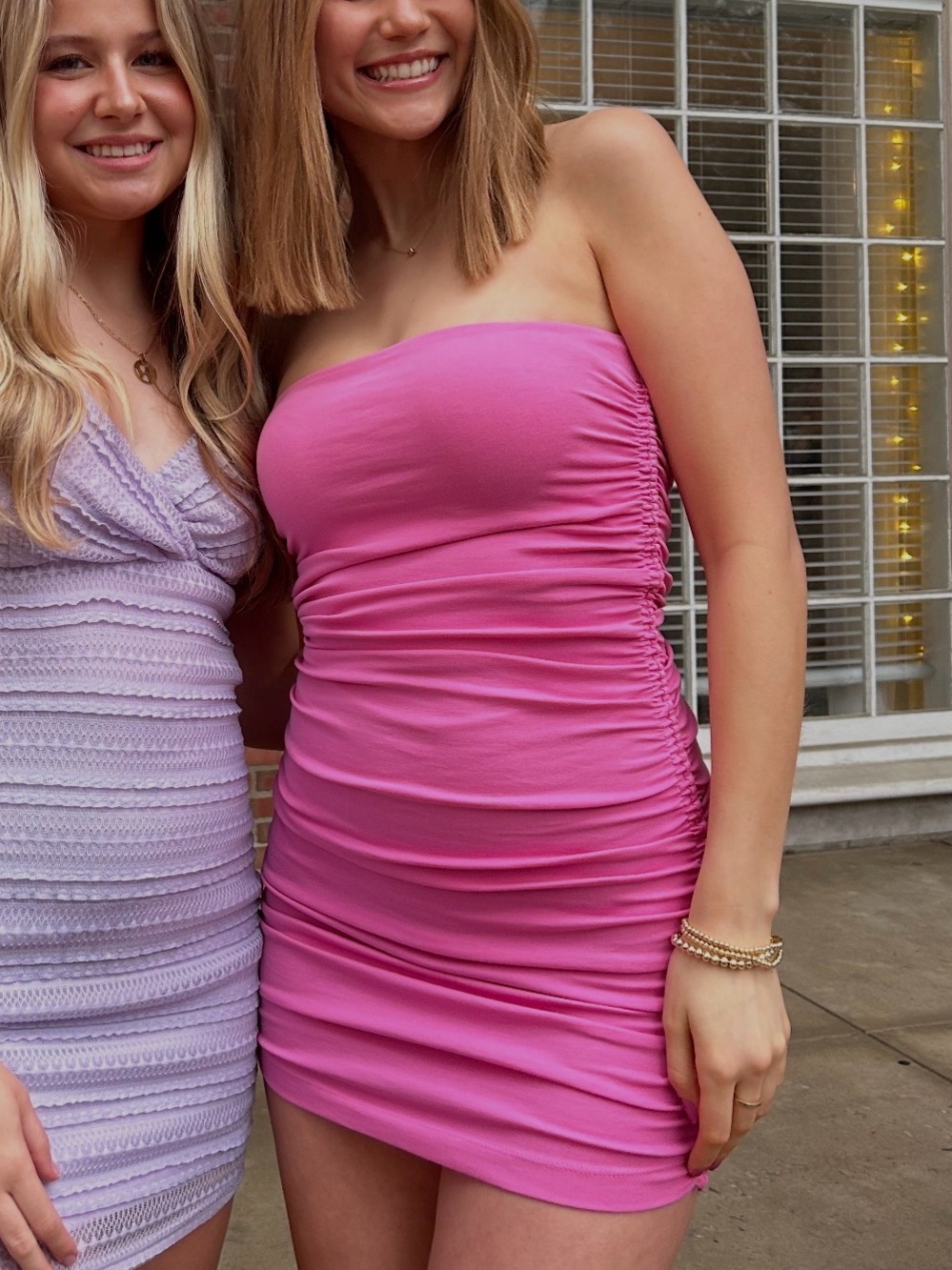 Pink Zara Strapless Tube Dress
